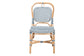 bali & pari Luciana Modern French Blue and White Weaving Natural Rattan Bistro Chair
