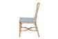 bali & pari Luciana Modern French Blue and White Weaving Natural Rattan Bistro Chair