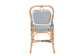 bali & pari Luciana Modern French Blue and White Weaving Natural Rattan Bistro Chair