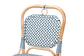 bali & pari Luciana Modern French Blue and White Weaving Natural Rattan Bistro Chair