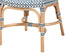 bali & pari Luciana Modern French Blue and White Weaving Natural Rattan Bistro Chair
