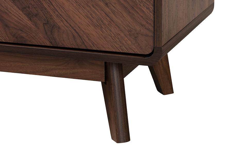 Baxton Studio Markell Mid-Century Modern Transitional Walnut Brown Finished Wood 6-Drawer Dresser FredCo