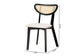 Baxton Studio Dannell Mid-Century Modern Cream Fabric and Black Finished Wood Dining Chair FredCo