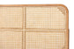 bali & pari Lainer Modern Bohemian Natural Brown Finished Bayur Wood and Rattan Queen Size Headboard FredCo