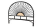 bali & pari Perenna Modern Bohemian Two-Tone Black and Natural Brown Rattan King Size Standalone Headboard