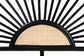 bali & pari Perenna Modern Bohemian Two-Tone Black and Natural Brown Rattan King Size Standalone Headboard