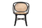 bali & pari Palesa Modern Bohemian Two-Tone Black and Natural Brown Rattan Dining Chair