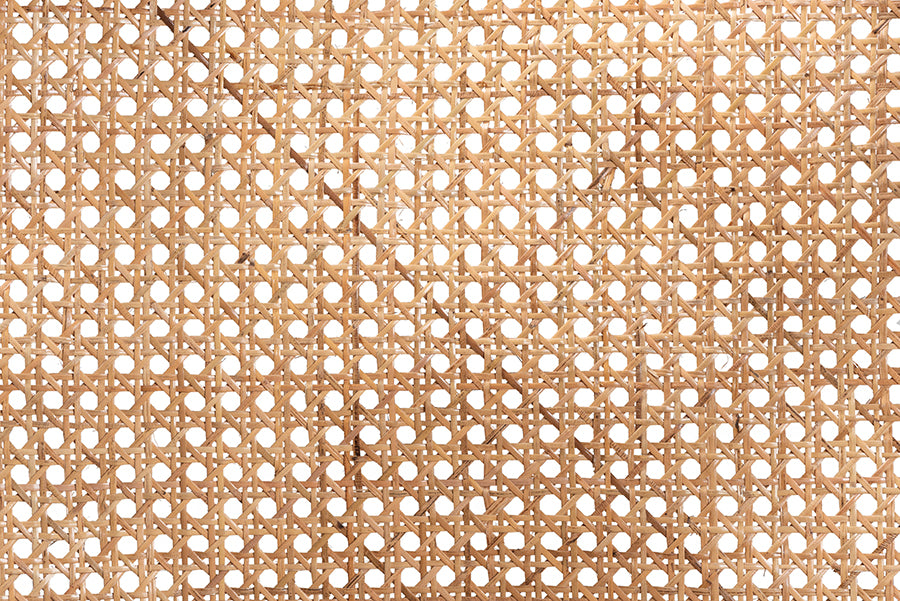 bali & pari Palesa Modern Bohemian Two-Tone Black and Natural Brown Rattan Dining Chair