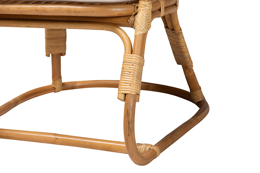 bali & pari Niko Bohemian Light Honey Rattan Arm Chair