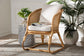 bali & pari Niko Bohemian Light Honey Rattan Arm Chair