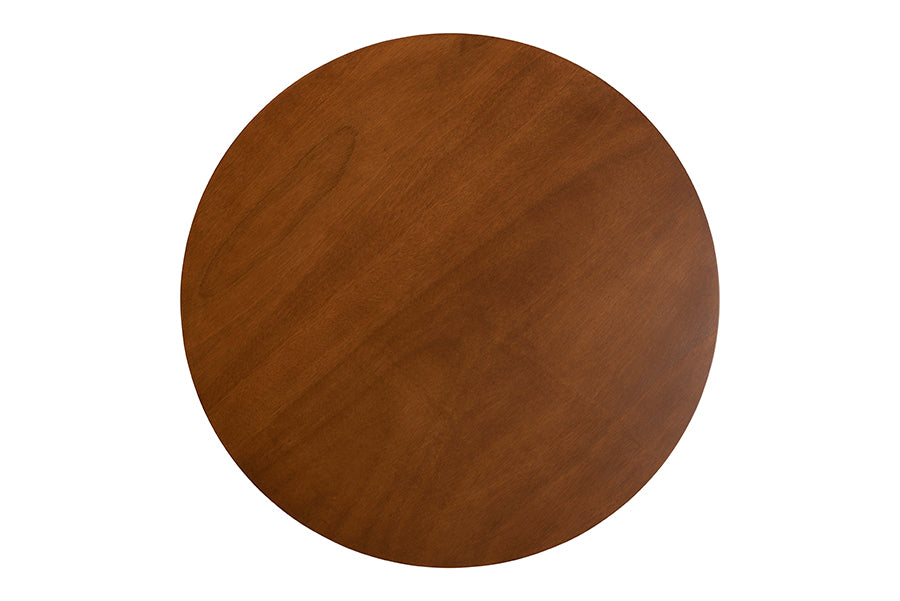 Baxton Studio Kenna 5-Piece Dining Set - Mid-Century Modern Round Table and Chair Set for Dining Room, Kitchen, Apartment
