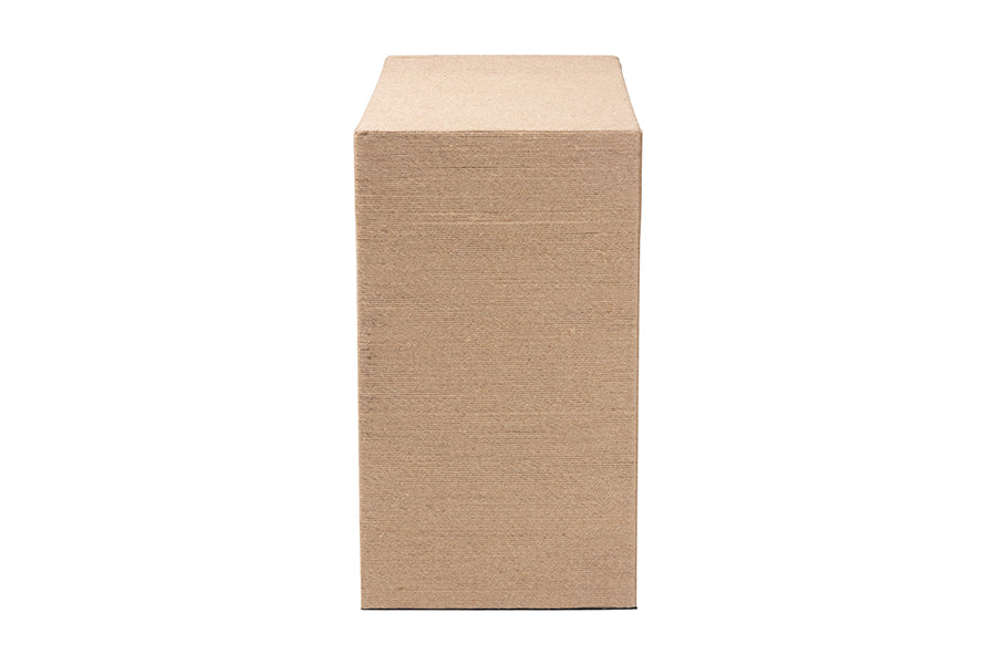 Mesa consola Colandra moderna de estilo bohemio con algas marinas y madera en marrón natural de Bali &amp; Pari