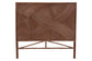 bali & pari Elettra Bohemian Dark Brown Rattan Queen Size Standalone Headboard