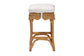 bali & pari Muy Bohemian Scallop Honey Rattan Counter Stool
