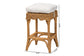 bali & pari Muy Bohemian Scallop Honey Rattan Counter Stool