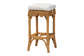 bali & pari Muy Bohemian Scallop Honey Rattan Bar Stool