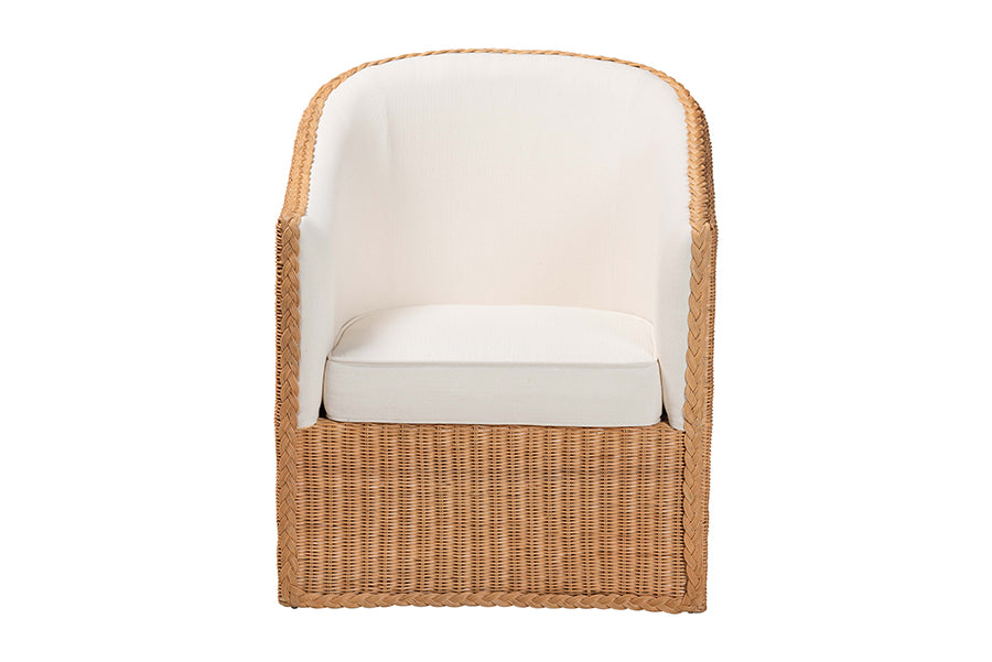 bali & pari Tessa Bohemian Light Honey Rattan Arm Chair