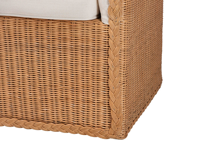 bali & pari Tessa Bohemian Light Honey Rattan Arm Chair