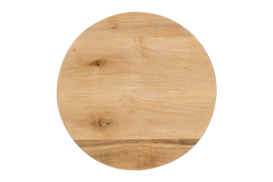 bali & pari Caribic Modern Slatted Acacia Wood End Table
