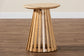 bali & pari Caribic Modern Slatted Acacia Wood End Table