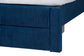 Baxton Studio Elora Modern Navy Blue Pleated Velvet Queen Size Storage Bed