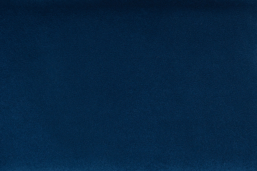 Baxton Studio Elora Modern Navy Blue Pleated Velvet Queen Size Storage Bed