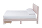 Baxton Studio Elora Modern Light Pink Pleated Velvet Queen Size Storage Bed