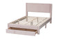 Baxton Studio Elora Modern Light Pink Pleated Velvet Queen Size Storage Bed