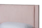 Baxton Studio Elora Modern Light Pink Pleated Velvet Queen Size Storage Bed