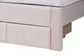 Baxton Studio Elora Modern Light Pink Pleated Velvet Queen Size Storage Bed