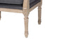 Baxton Studio Clemence French Provincial Grey Fabric Whitewashed Mahogany Wood Armchair