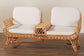 bali & pari Pakis Bohemian Light Honey Rattan Tete-a-Tete Sofa