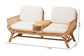 bali & pari Pakis Bohemian Light Honey Rattan Tete-a-Tete Sofa