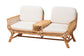 bali & pari Pakis Bohemian Light Honey Rattan Tete-a-Tete Sofa