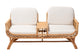 bali & pari Pakis Bohemian Light Honey Rattan Tete-a-Tete Sofa