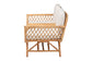 bali & pari Pakis Bohemian Light Honey Rattan Tete-a-Tete Sofa