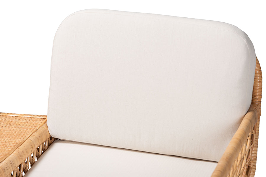 bali & pari Pakis Bohemian Light Honey Rattan Tete-a-Tete Sofa