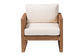 bali & pari Helina Bohemian Bleached Seagrass and Acacia Wood Arm Chair