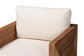 bali & pari Helina Bohemian Bleached Seagrass and Acacia Wood Arm Chair