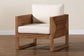 bali & pari Helina Bohemian Bleached Seagrass and Acacia Wood Arm Chair