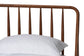 Baxton Studio Maeron Mid-Century Modern Walnut Brown Queen Platform Bed with Spindle Headboard