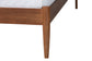 Baxton Studio Maeron Mid-Century Modern Walnut Brown Queen Platform Bed with Spindle Headboard