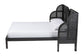 Baxton Studio Cascadia Mid-Century Modern Ebony Black Wood Queen Size Wingback Platform Bed