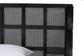 Baxton Studio Cascadia Mid-Century Modern Ebony Black Wood Queen Size Wingback Platform Bed