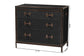 Baxton Studio Benton Vintage Black Canvas 4-Drawer Storage Cabinet