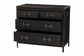 Baxton Studio Benton Vintage Black Canvas 4-Drawer Storage Cabinet