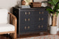 Baxton Studio Benton Vintage Black Canvas 4-Drawer Storage Cabinet