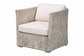 bali & pari Melbourne Natural Rattan Lounge Chair - Handwoven Wicker Armchair with Tuxedo Frame for Living Room, Lounge, or Sun Room