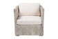 bali & pari Melbourne Natural Rattan Lounge Chair - Handwoven Wicker Armchair with Tuxedo Frame for Living Room, Lounge, or Sun Room