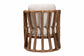 bali & pari Westham Bohemian Natural Rattan and Seagrass Arm Chair
